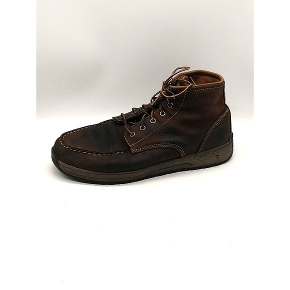 Carhartt‎ Boots Mens Brown 11.5 Wide Leather Work Boot Lightweight Ankle CMX4023 main image 3